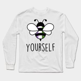Cute Bee YourSelf Genderqueer Bee Gay Pride LGBT Rainbow Gift Long Sleeve T-Shirt